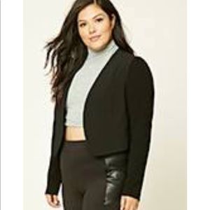 NEW Moto style Black Open Front Blazer Size 2X